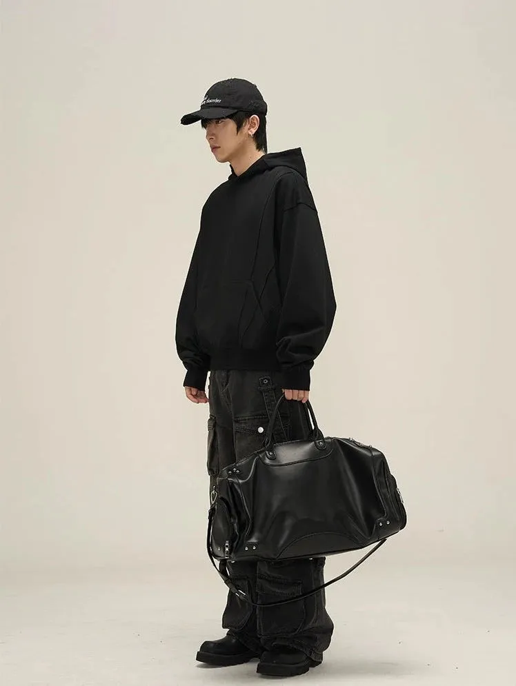 Oversized Paneled Stitch Hoodie
