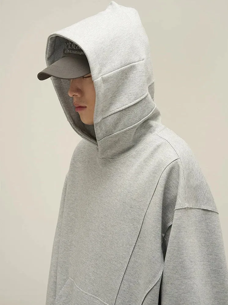 Oversized Paneled Stitch Hoodie