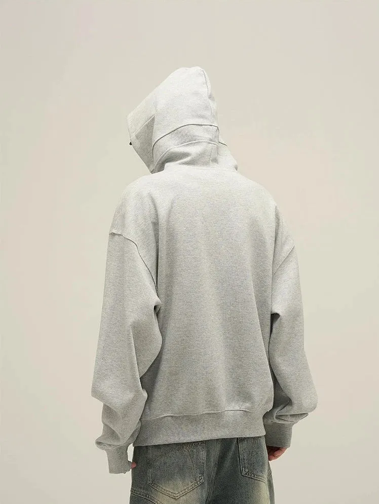 Oversized Paneled Stitch Hoodie