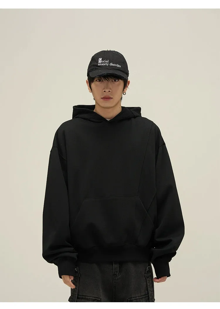 Oversized Paneled Stitch Hoodie