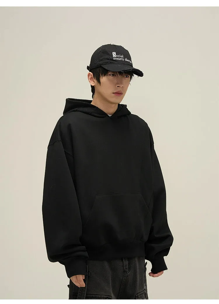 Oversized Paneled Stitch Hoodie