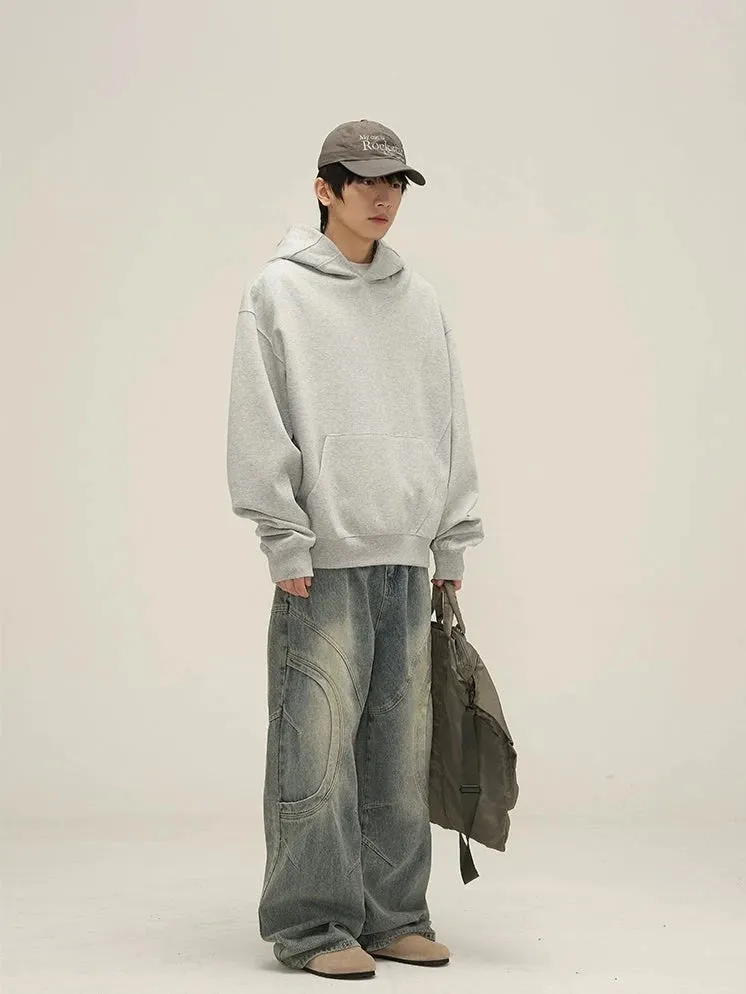 Oversized Paneled Stitch Hoodie