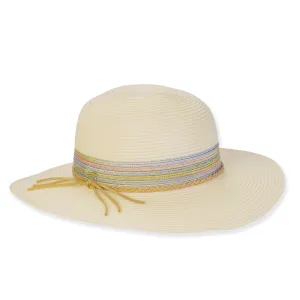 Petite Straw Sun Hat with Metallic Band - Sunny Dayz™