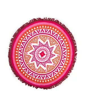 Pink Mandala Beach Mat