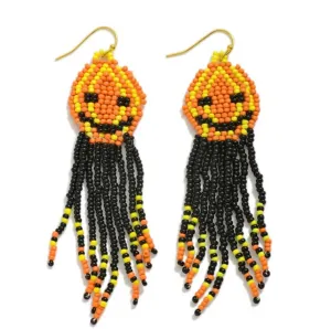 Pumpkin Seed Bead Earrings
