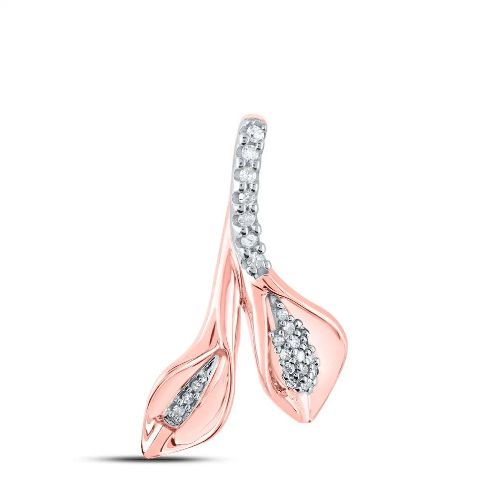 Radiant Rose: 10kt Rose Gold Diamond Fashion Pendant