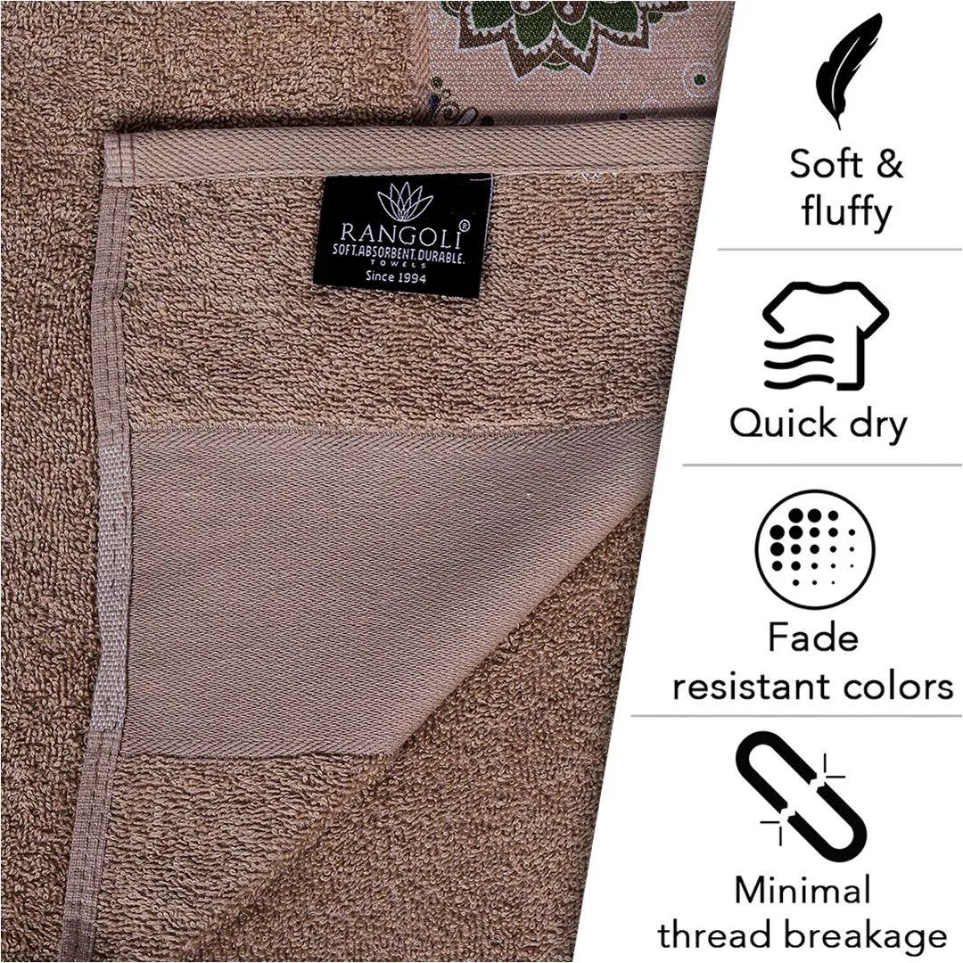 Rangoli Century 450 GSM Cotton Bath Towel Set of 2 (Size: 71x147 CM)
