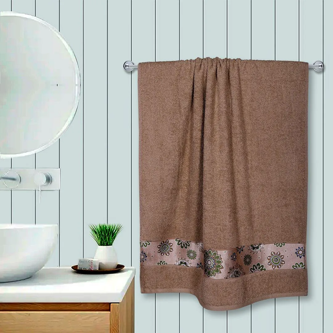 Rangoli Century 450 GSM Cotton Bath Towel Set of 2 (Size: 71x147 CM)