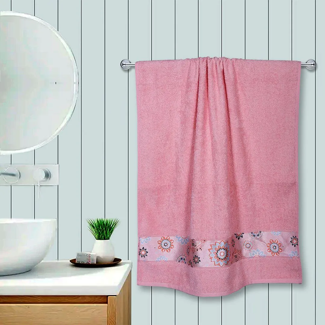 Rangoli Century 450 GSM Cotton Bath Towel Set of 2 (Size: 71x147 CM)