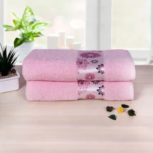 Rangoli Century 450 GSM Cotton Bath Towel Set of 2 (Size: 71x147 CM)