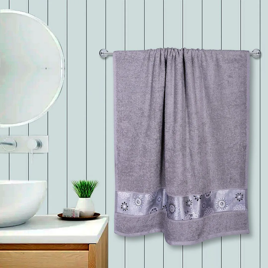Rangoli Century 450 GSM Cotton Bath Towel Set of 2 (Size: 71x147 CM)