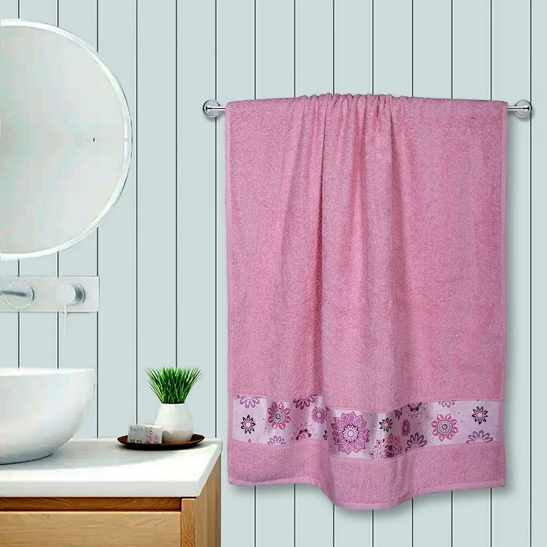 Rangoli Century 450 GSM Cotton Bath Towel Set of 2 (Size: 71x147 CM)