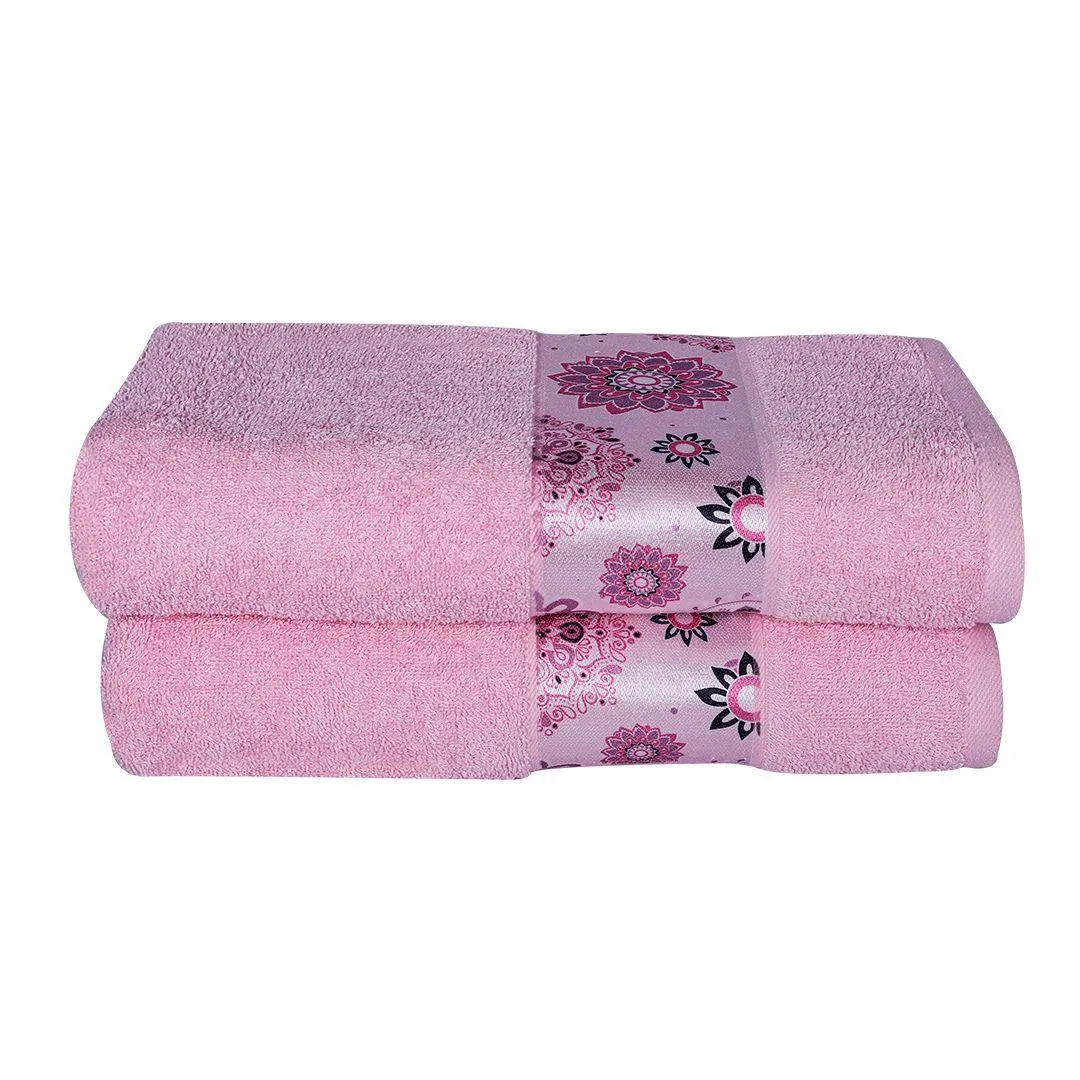 Rangoli Century 450 GSM Cotton Bath Towel Set of 2 (Size: 71x147 CM)