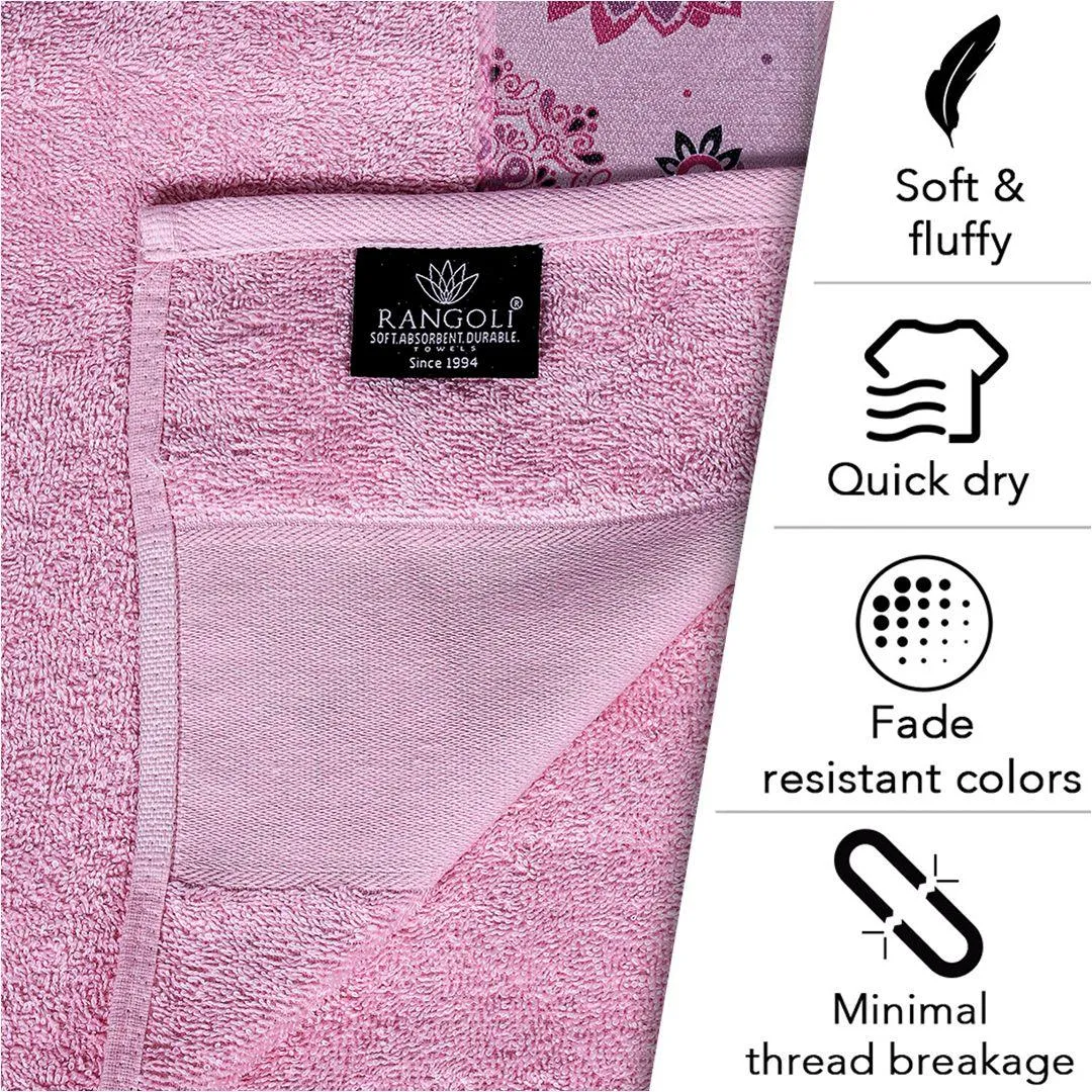 Rangoli Century 450 GSM Cotton Bath Towel Set of 2 (Size: 71x147 CM)