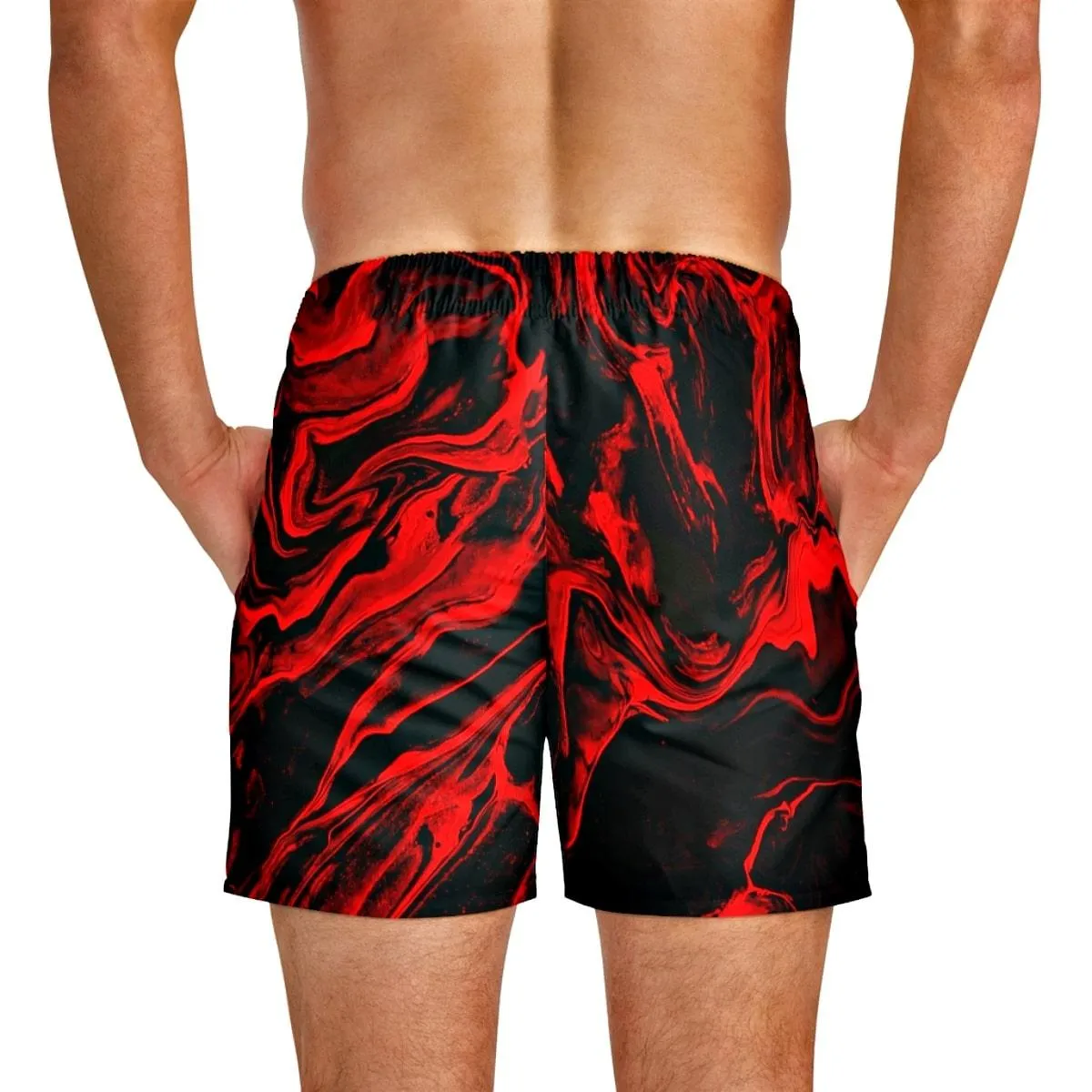 Red Lava Swim Trunks