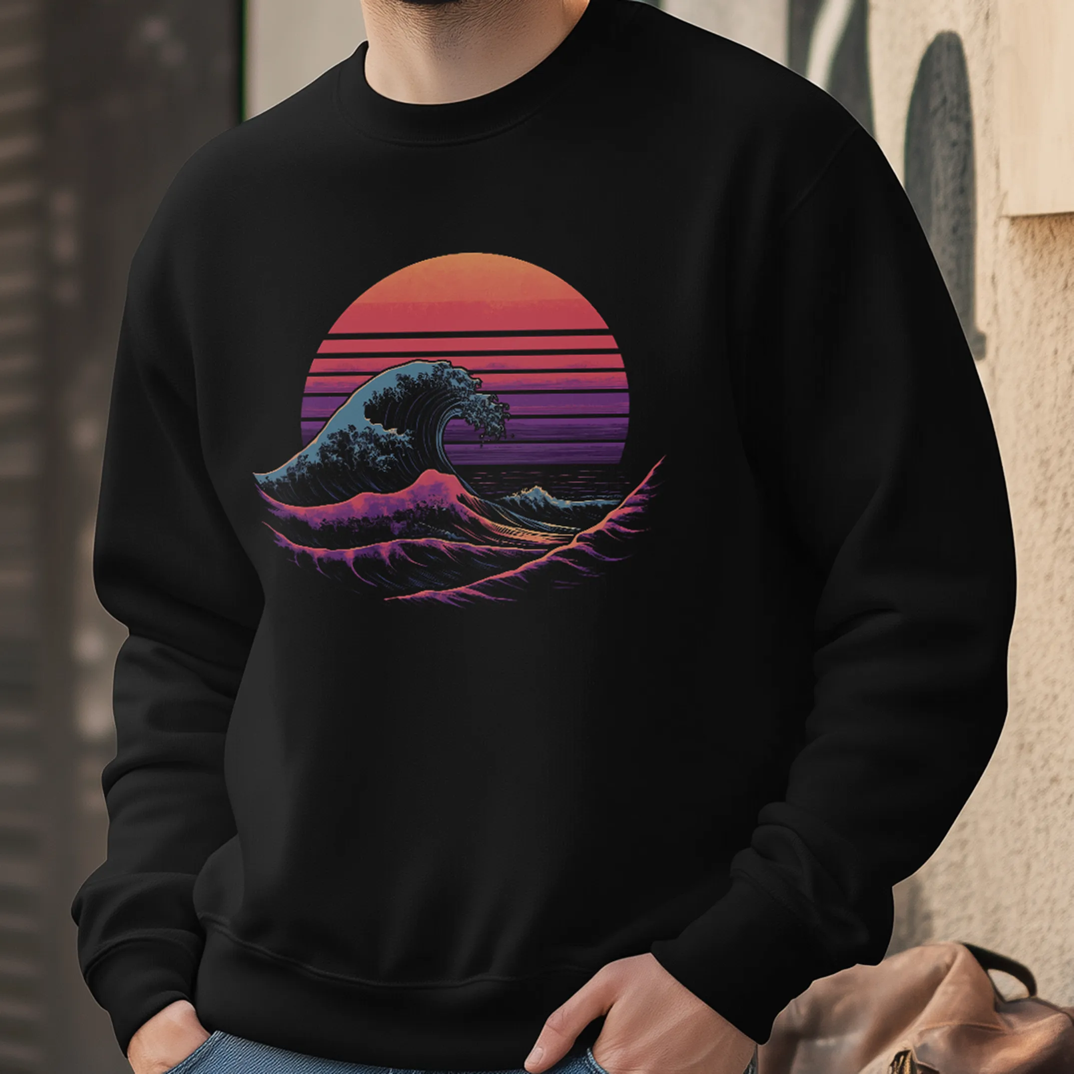 Retrowave Sun Graphic Sweatshirt