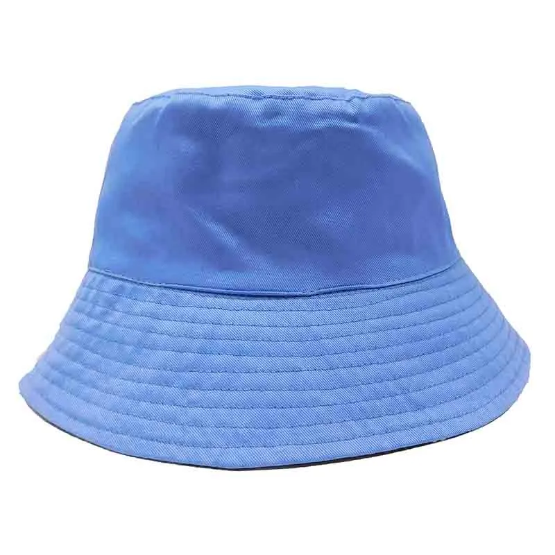 Reversible Floral Print-Solid Color Bucket Hat - Karen Keith Hats