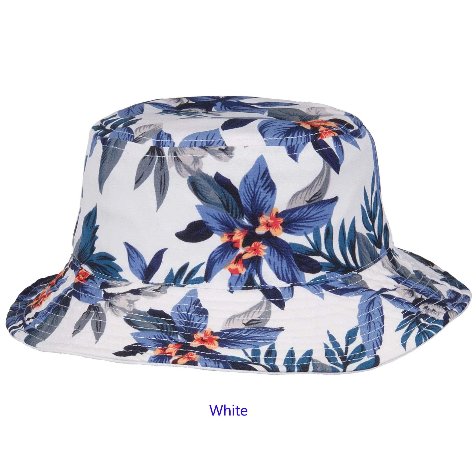 Reversible Floral Print-Solid Color Bucket Hat - Karen Keith Hats