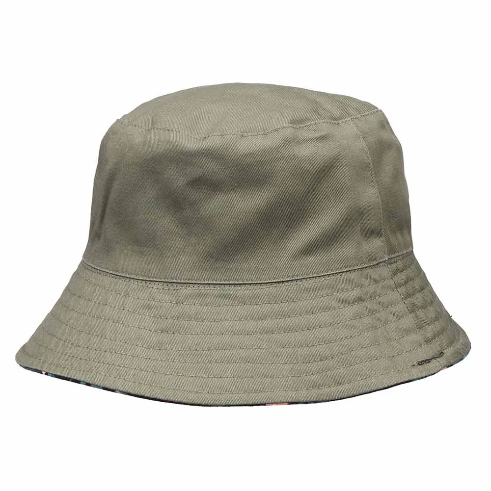 Reversible Floral Print-Solid Color Bucket Hat - Karen Keith Hats