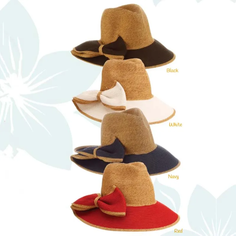 Safari Hat with Large Side Bow - Cappelli Straworld Hats
