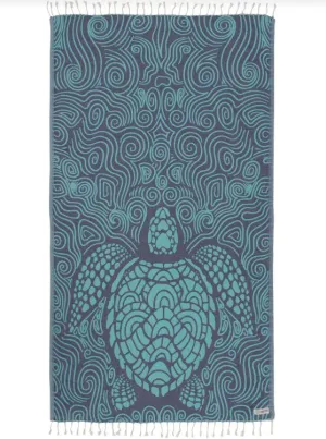 Sand Cloud - Mint Swirl Turtle Towel
