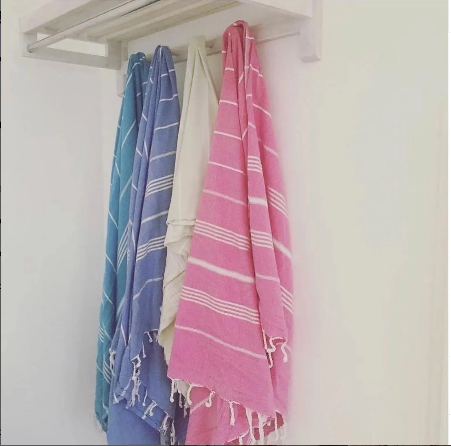 Santorini 100% Cotton Lightweight Hammam Beach Towel in Lavender