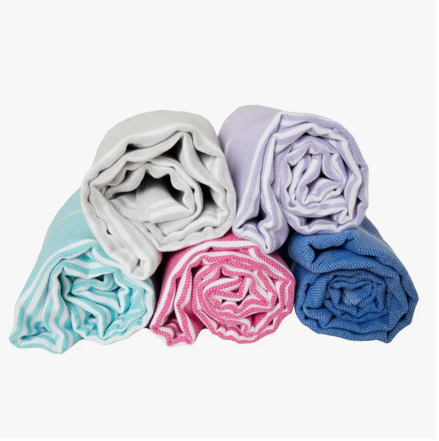 Santorini 100% Cotton Lightweight Hammam Beach Towel in Lavender