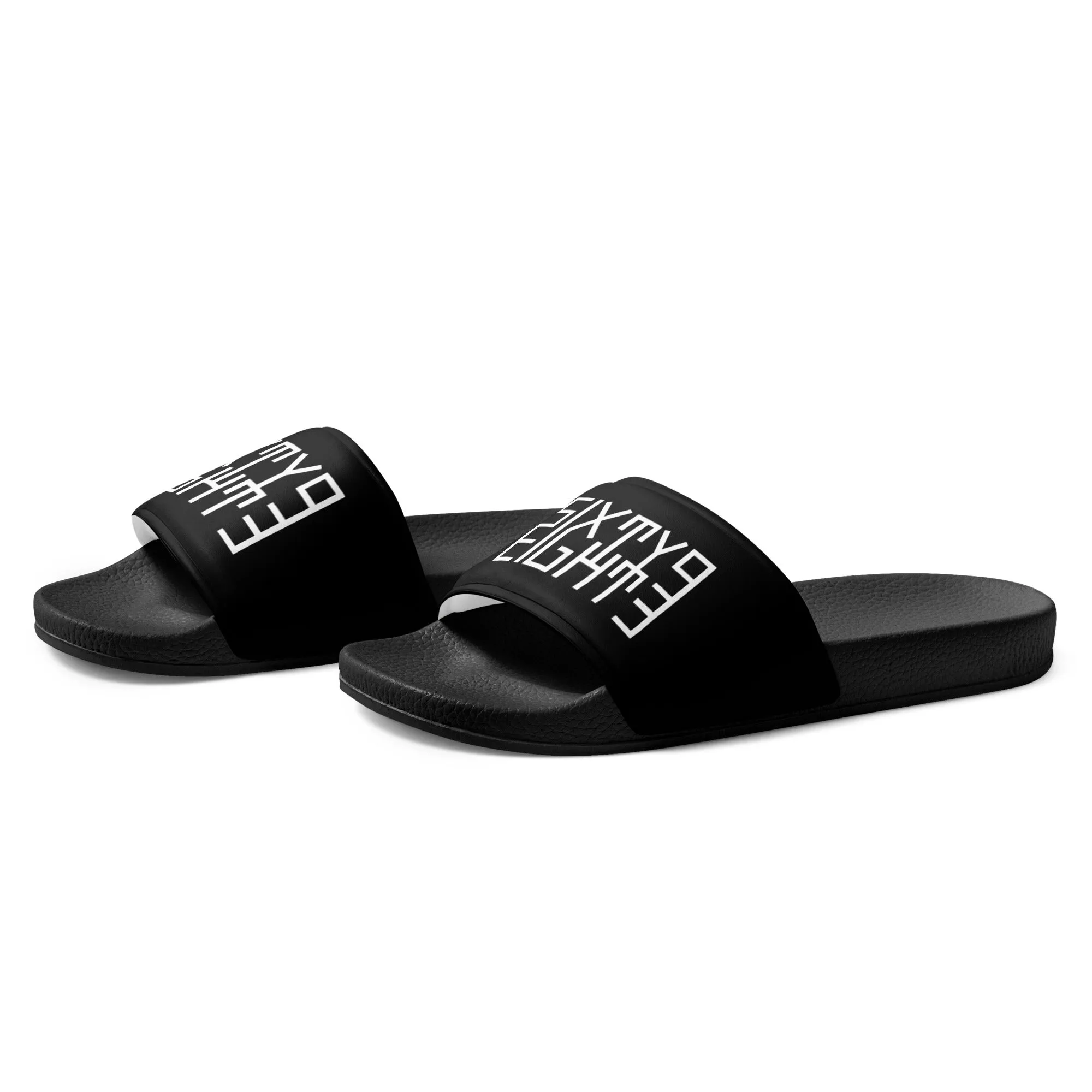Sixty Eight 93 Logo White & Black Men’s Slides