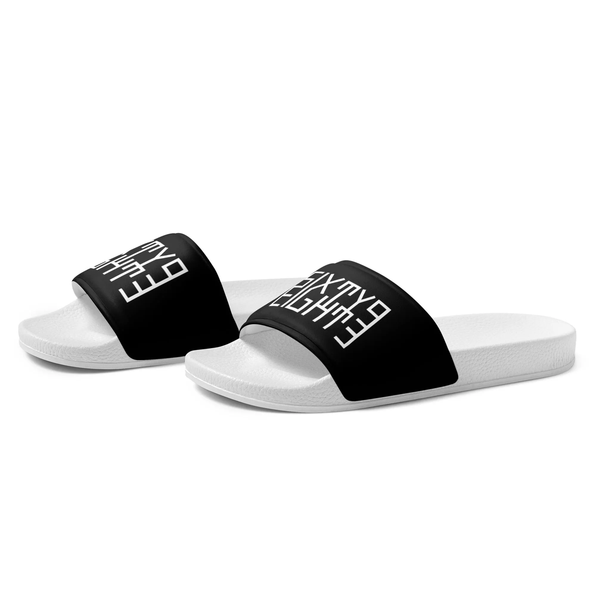 Sixty Eight 93 Logo White & Black Men’s Slides