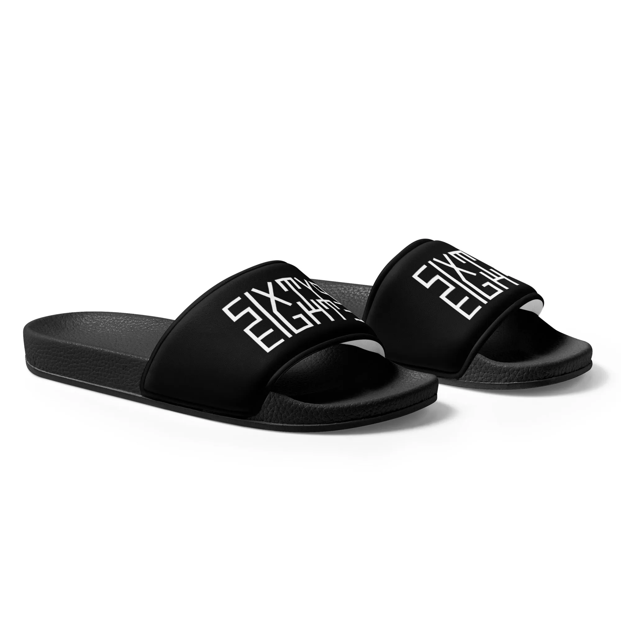Sixty Eight 93 Logo White & Black Men’s Slides