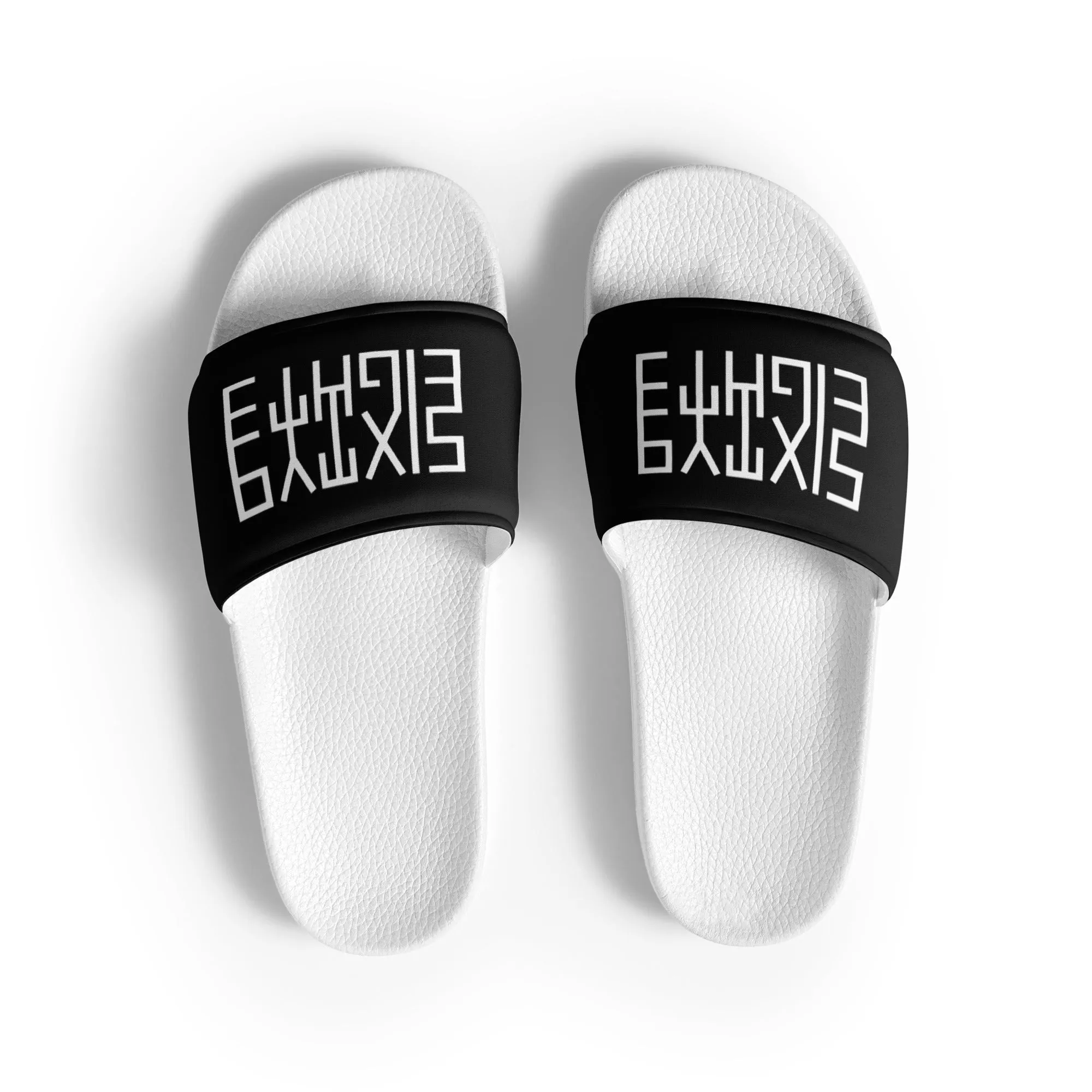 Sixty Eight 93 Logo White & Black Men’s Slides