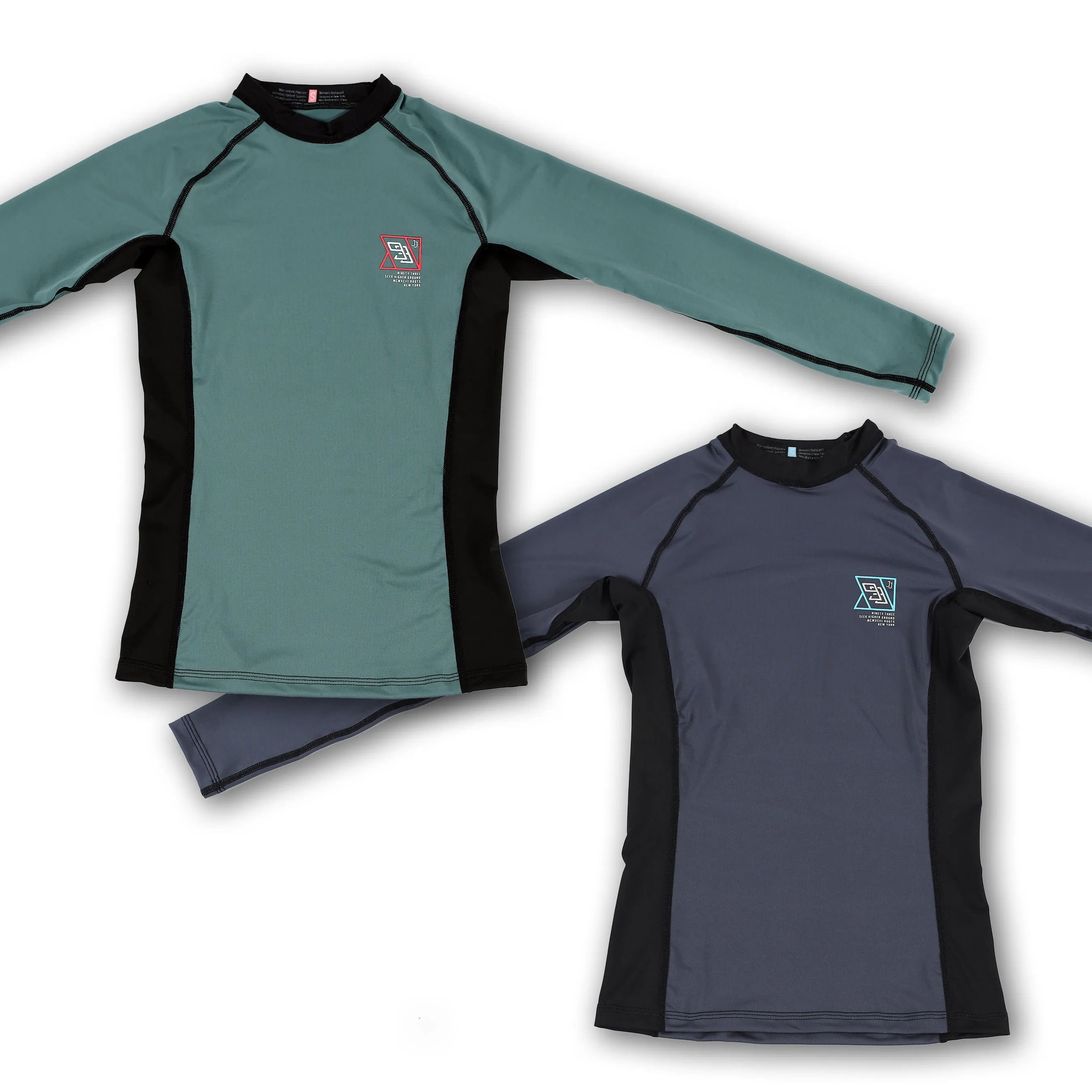 Standard Issue Women's LS Rash Guards 2-PACK (Sage Green, Slate Grey)