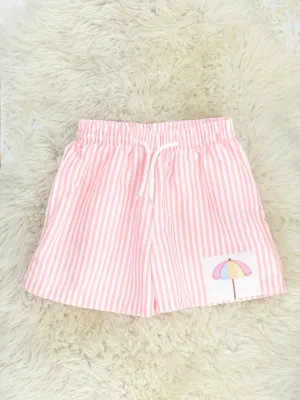 Striped Umbrella Swim Trunks