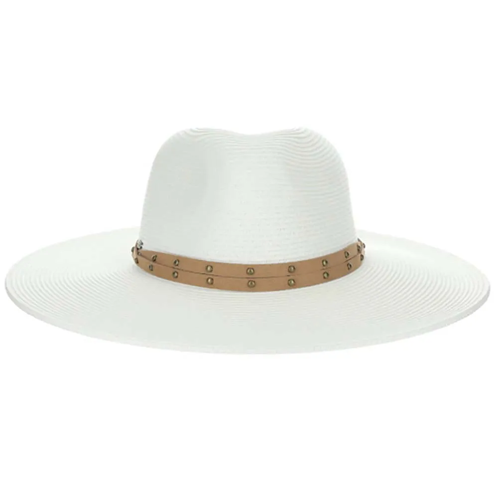 Studded Band Wide Brim Safari Hat  - Scala Hats