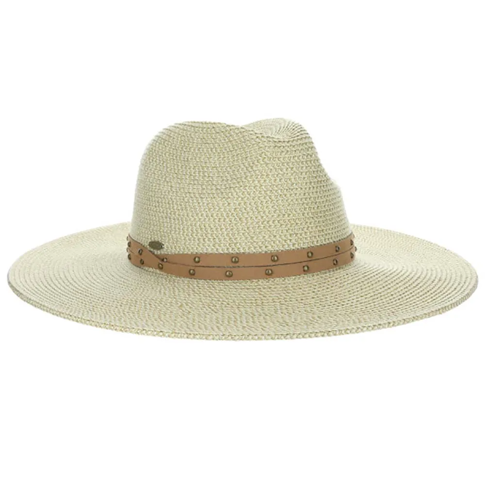 Studded Band Wide Brim Safari Hat  - Scala Hats
