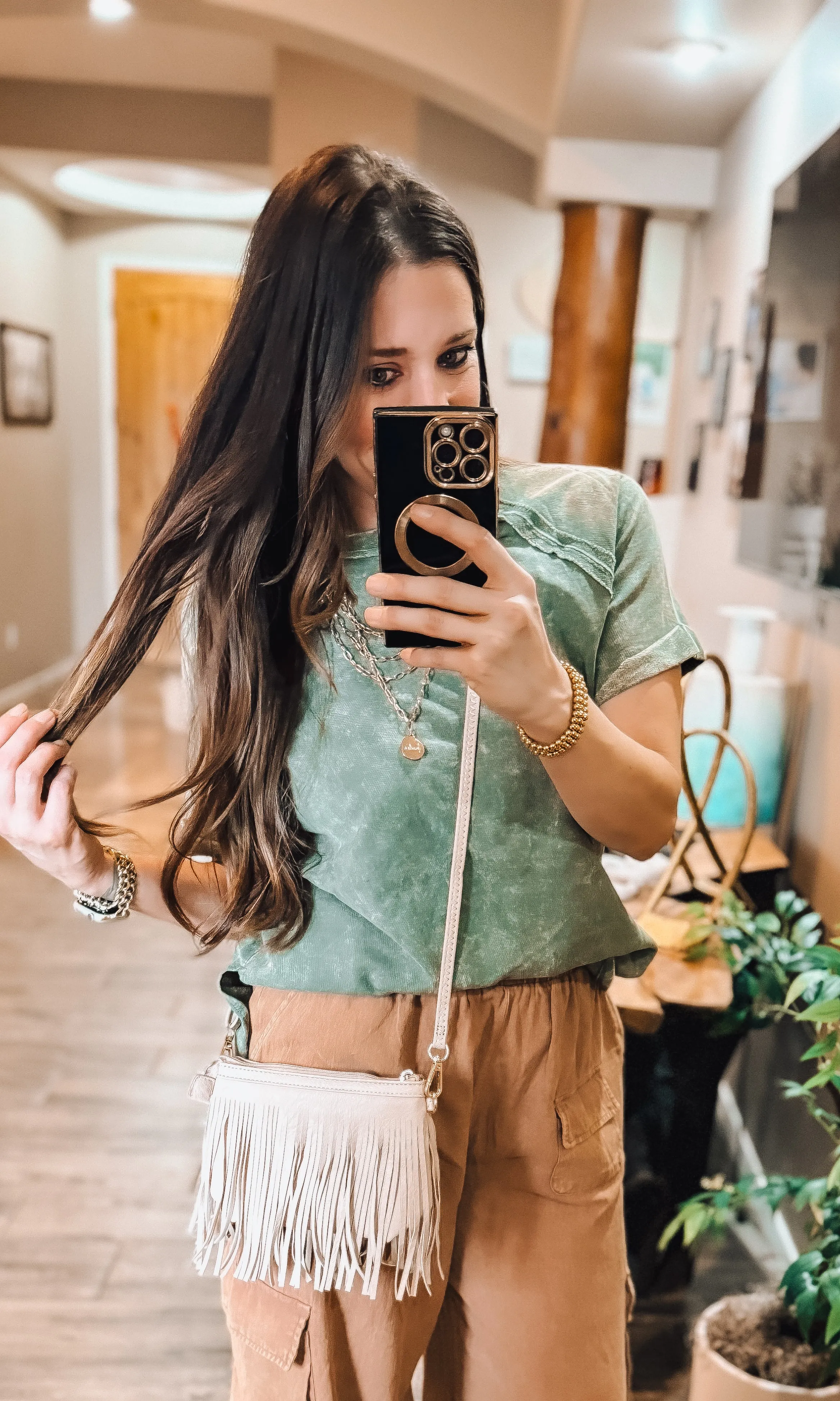 Terry Acid Wash Short Cuff Sleeve Pullover