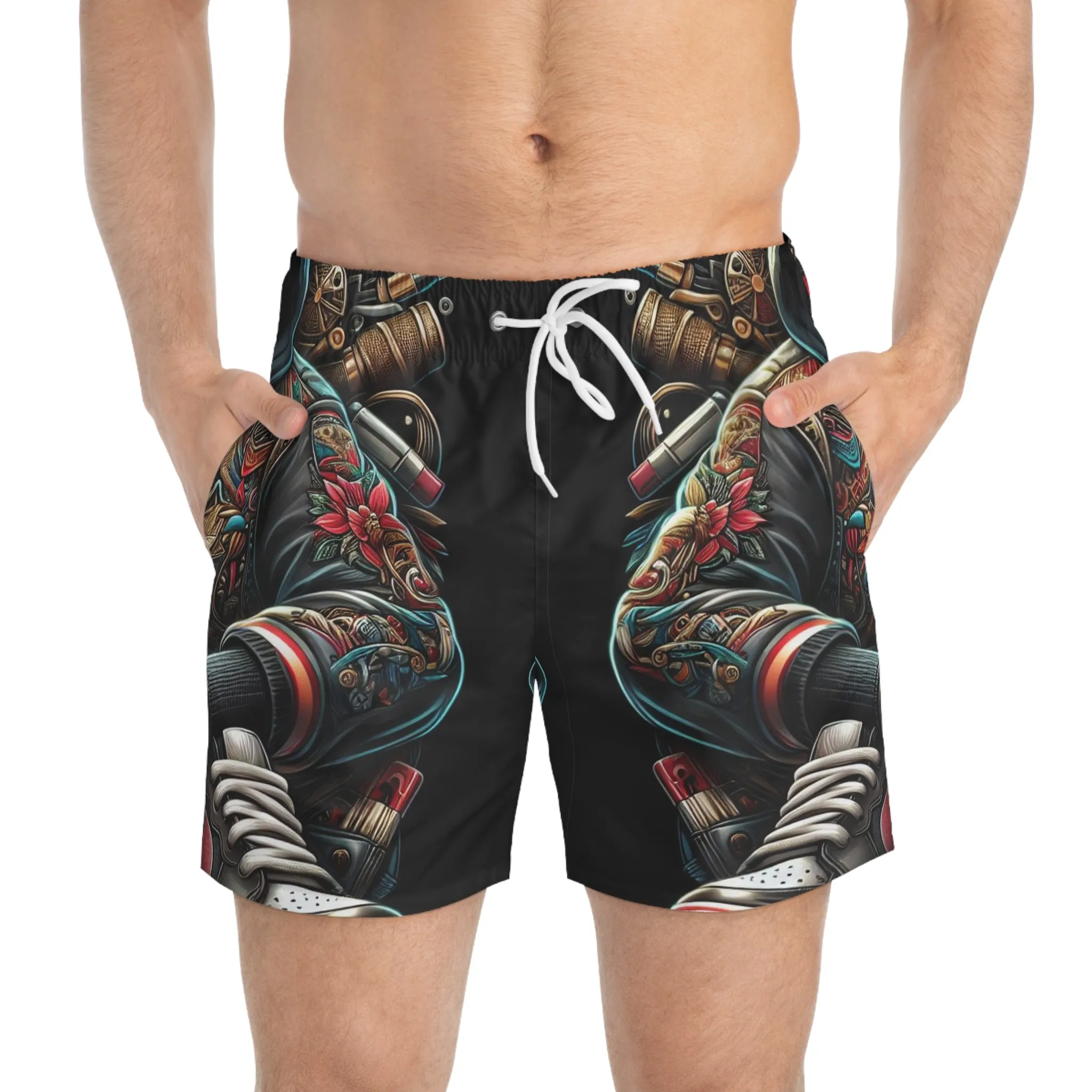 TrendPop Creations Custom Designed Men's Swim Trunks (AOP)