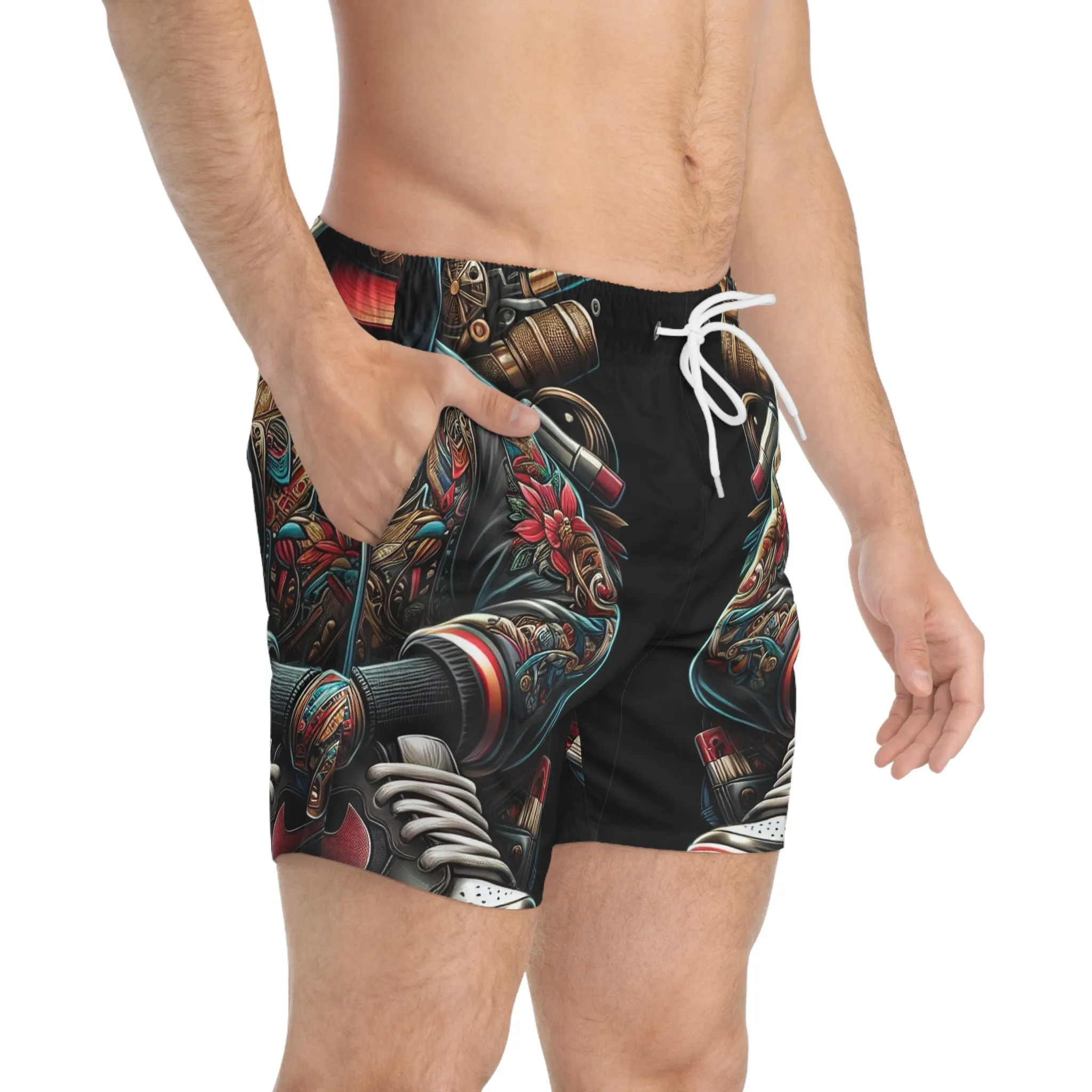 TrendPop Creations Custom Designed Men's Swim Trunks (AOP)