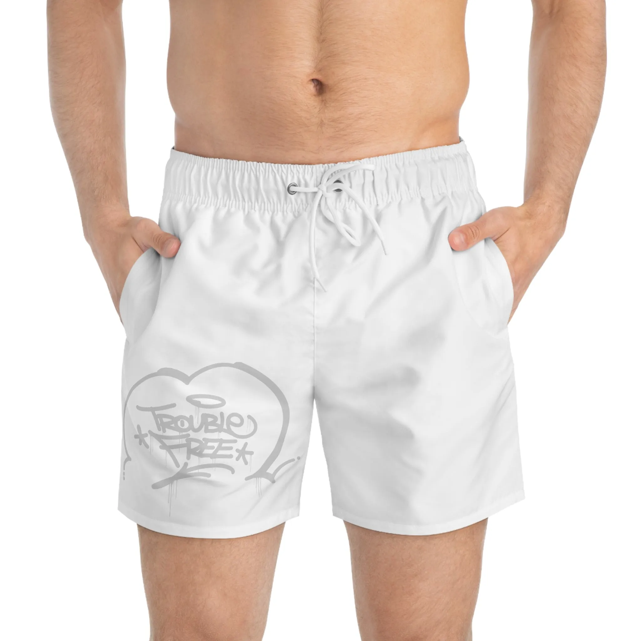 “Trouble Free”. Swim Trunks (AOP)