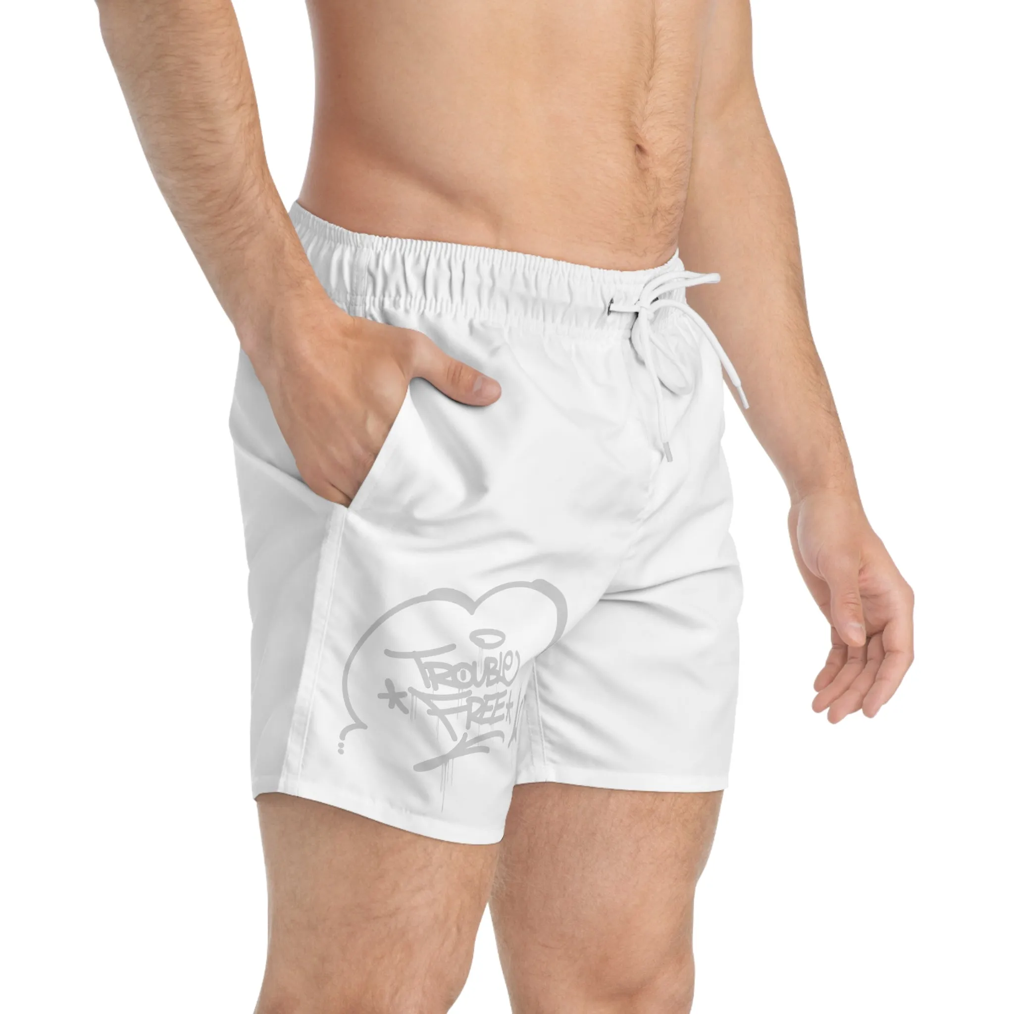 “Trouble Free”. Swim Trunks (AOP)