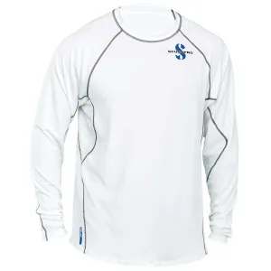 Used ScubaPro Men's UPF 50 Channel Flow Long Sleeve Rash Guard - Ice, Size XLG