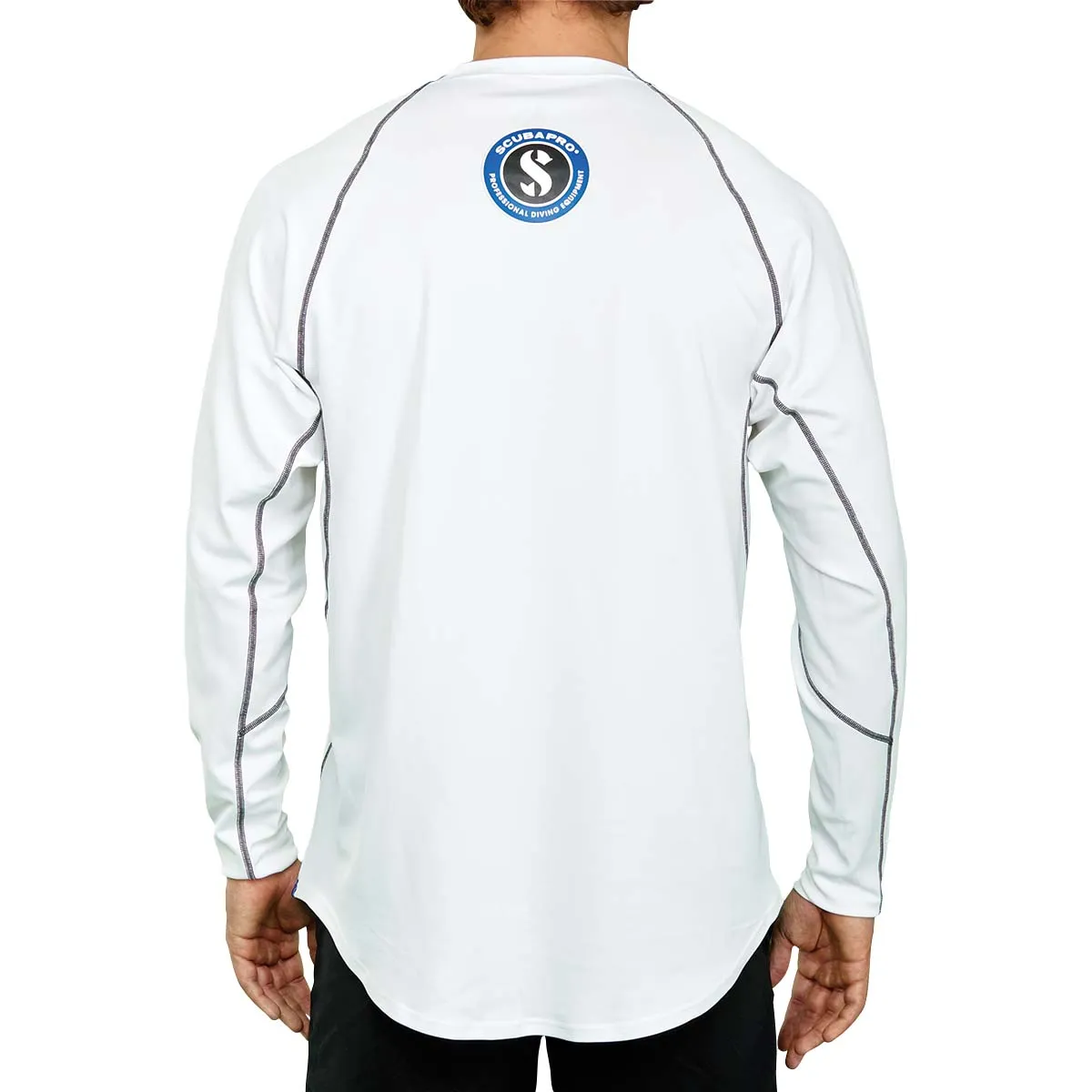 Used ScubaPro Men's UPF 50 Channel Flow Long Sleeve Rash Guard - Ice, Size XLG