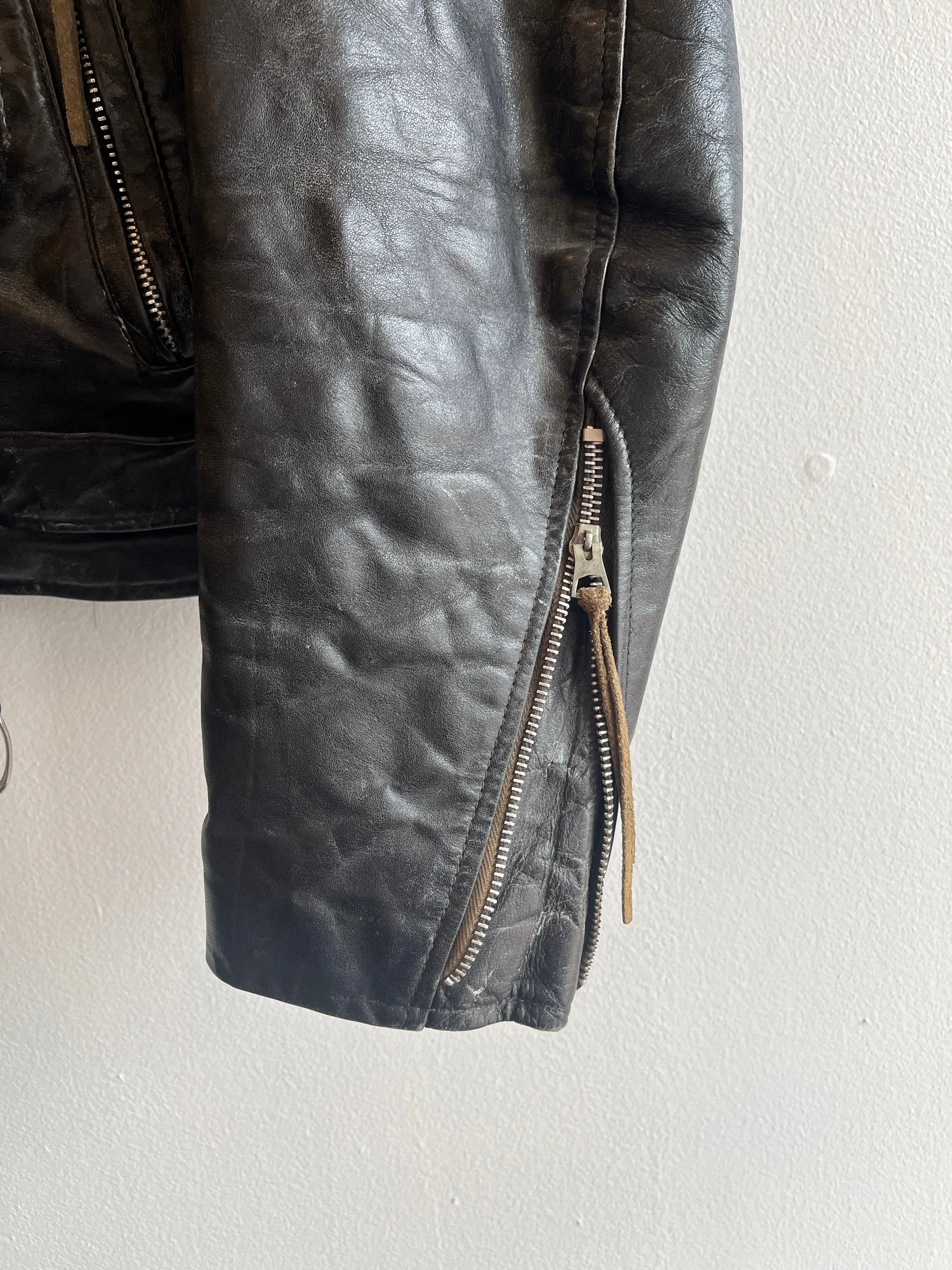 Vintage 1960s Excelled Leather Motorcycle Jacket