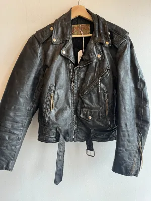 Vintage 1960s Excelled Leather Motorcycle Jacket