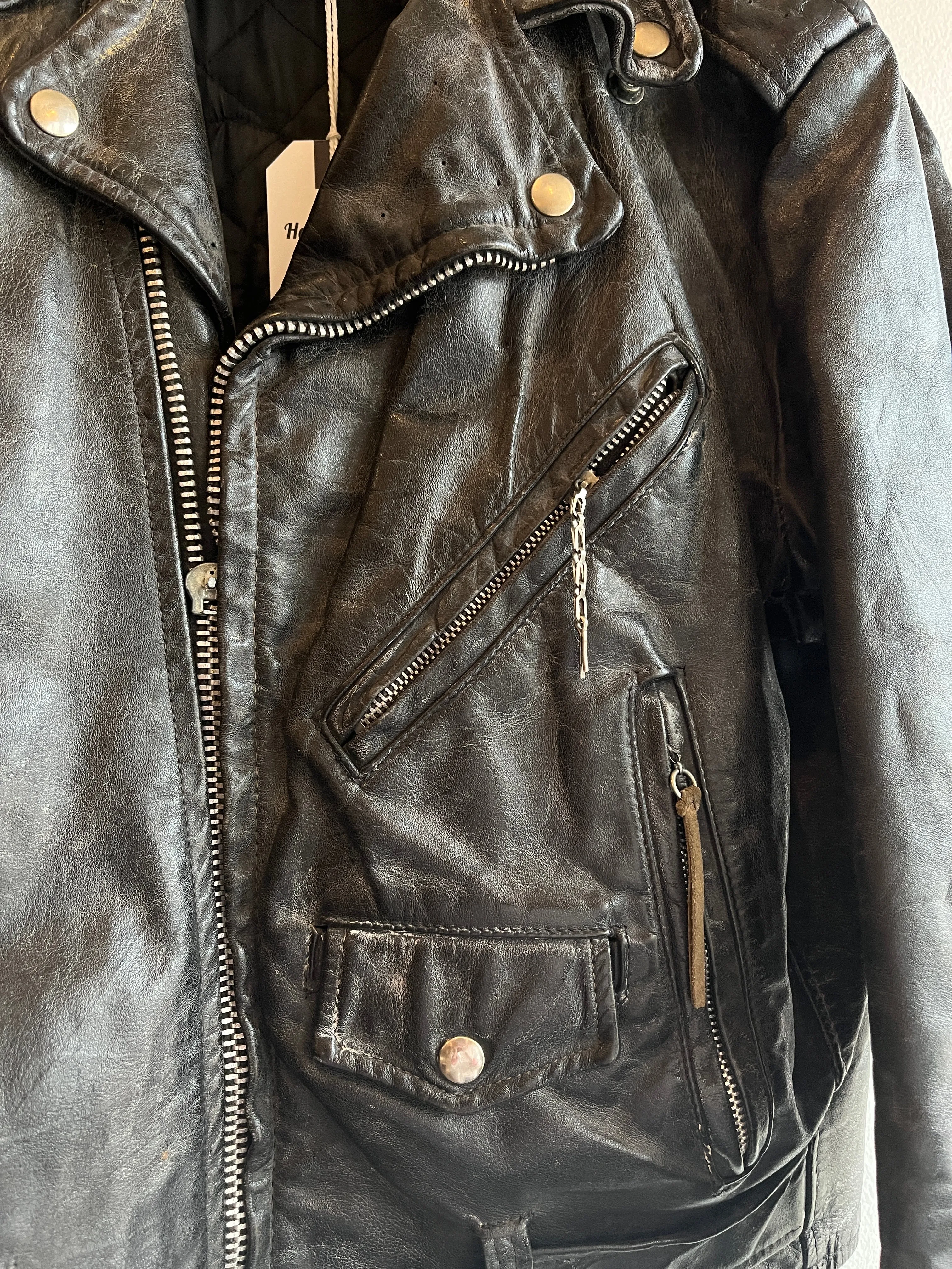 Vintage 1960s Excelled Leather Motorcycle Jacket