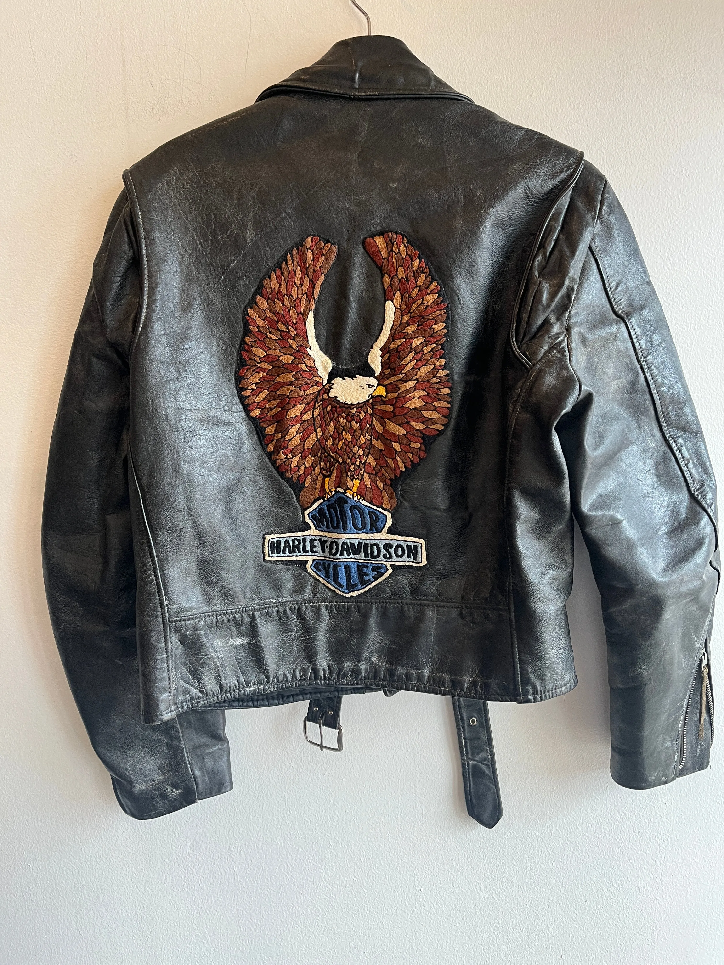 Vintage 1960s Excelled Leather Motorcycle Jacket
