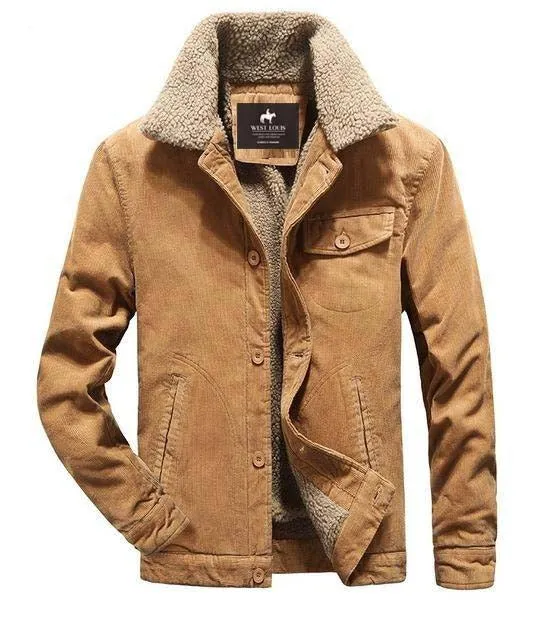 West Louis Turn Down Collar Warm Fleece Jacket