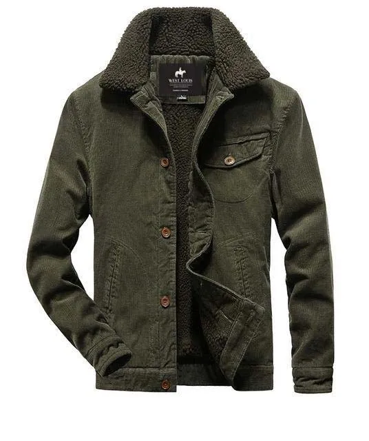 West Louis Turn Down Collar Warm Fleece Jacket