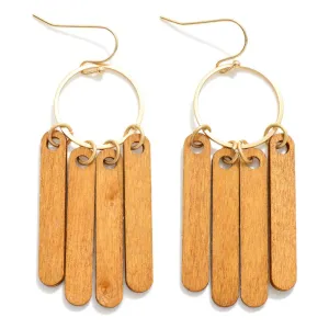 Wood Tassel Earrings